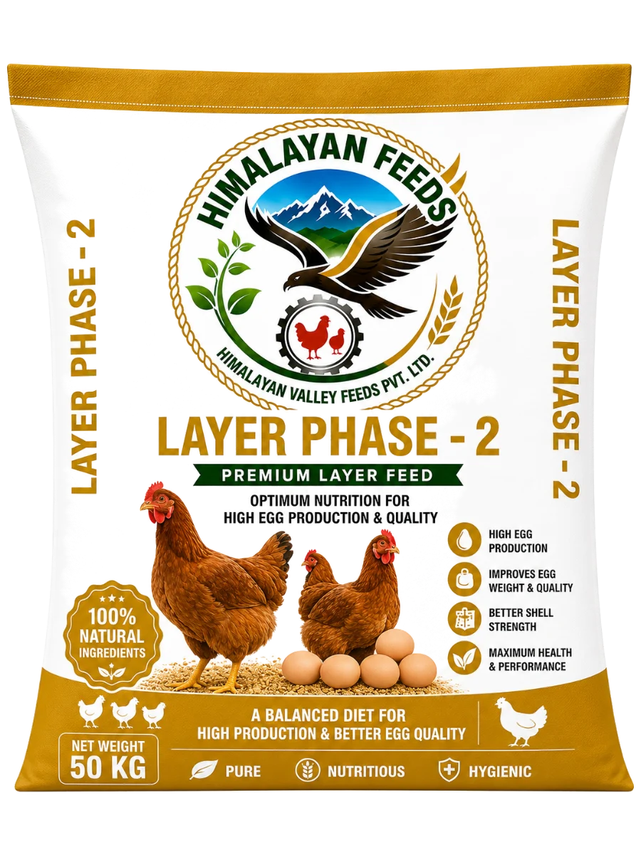 Himalayan Feeds Layer Phase-2 — premium layer feed, 50 kg bag